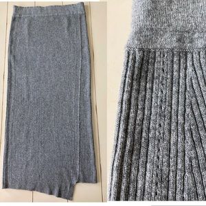 New INHABIT Wool and Cashmere Blend Midi Skirt